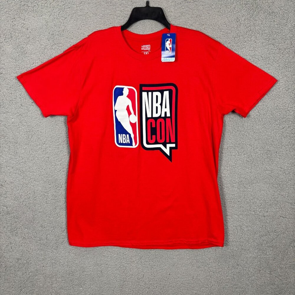 NBA CON Houston Rockets Short Sleeve Crew Neck T-Shirt Red Extra Large NWT's